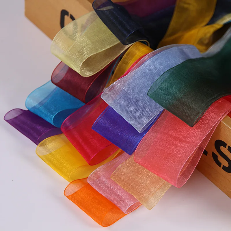 Florist Supply Ribbon - 45meters/roll wide 5cm Organza Ribbon wedding