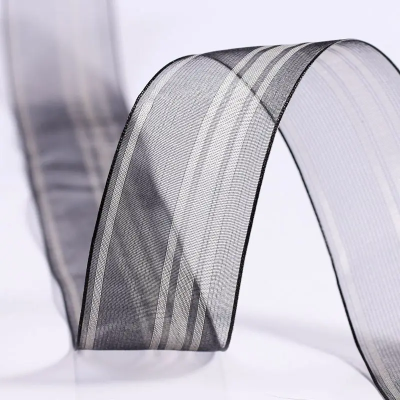 Striped Organza Ribbon Transpa - Florist Supply Ribbon 评论和价格