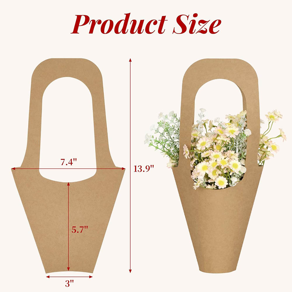 Kraft Paper Flower Gift Bags w - Florist Supply Paper 评论和价格