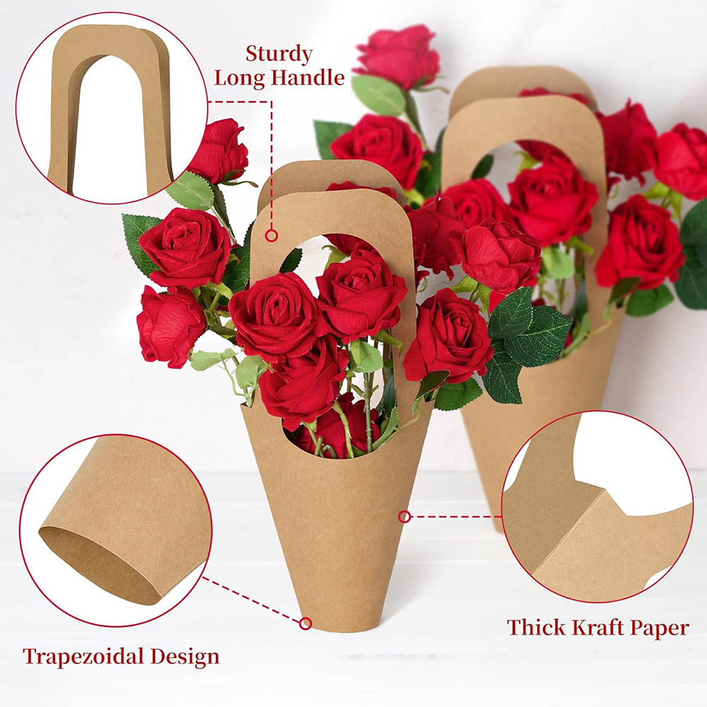 Kraft Paper Flower Gift Bags w - Florist Supply Paper 评论和价格