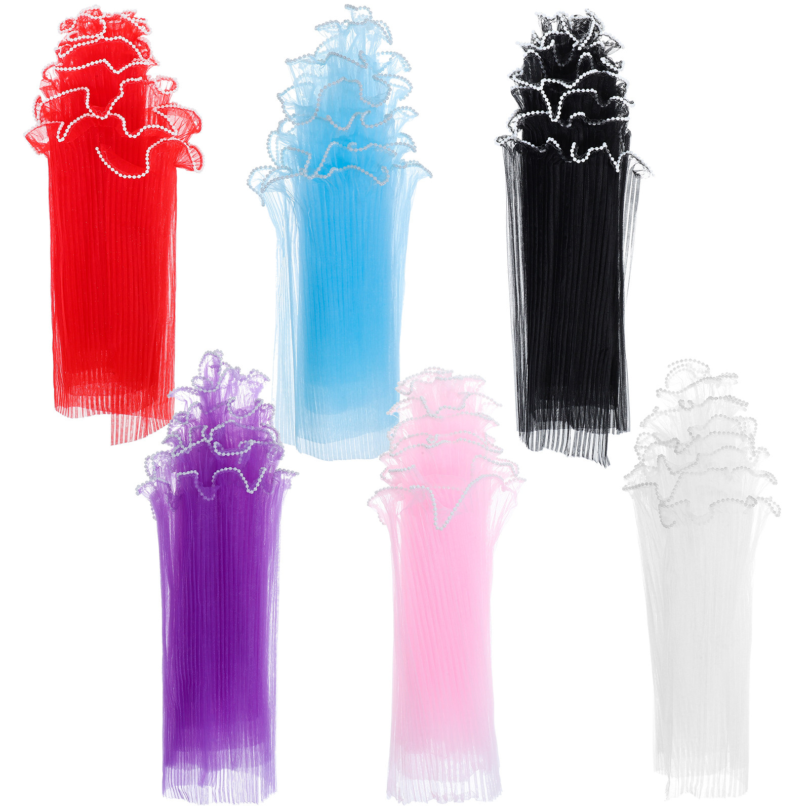 6Pcs Premium Wave Yarn Flower  - Florist Flower Supply 评论和价格