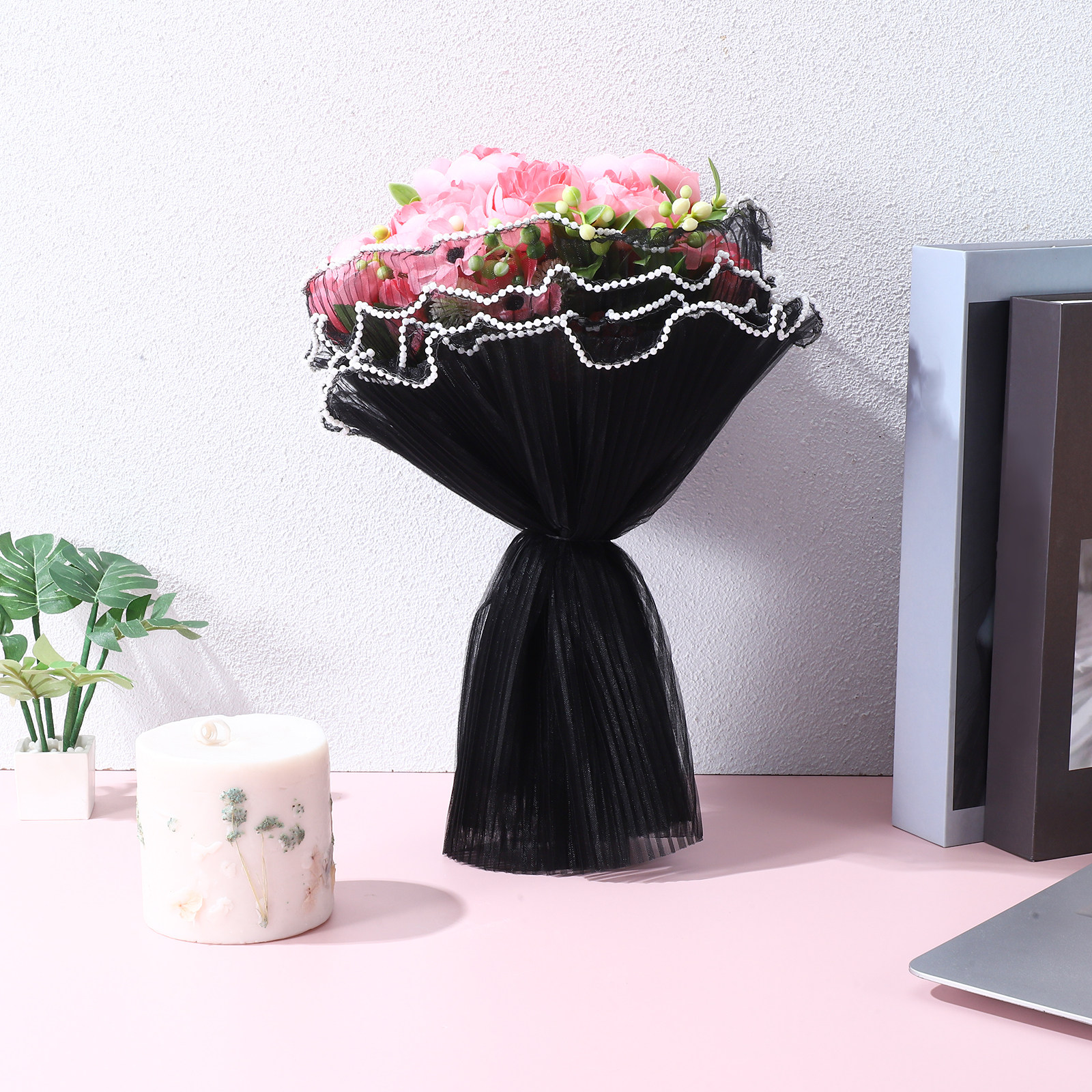 6Pcs Premium Wave Yarn Flower  - Florist Flower Supply 评论和价格