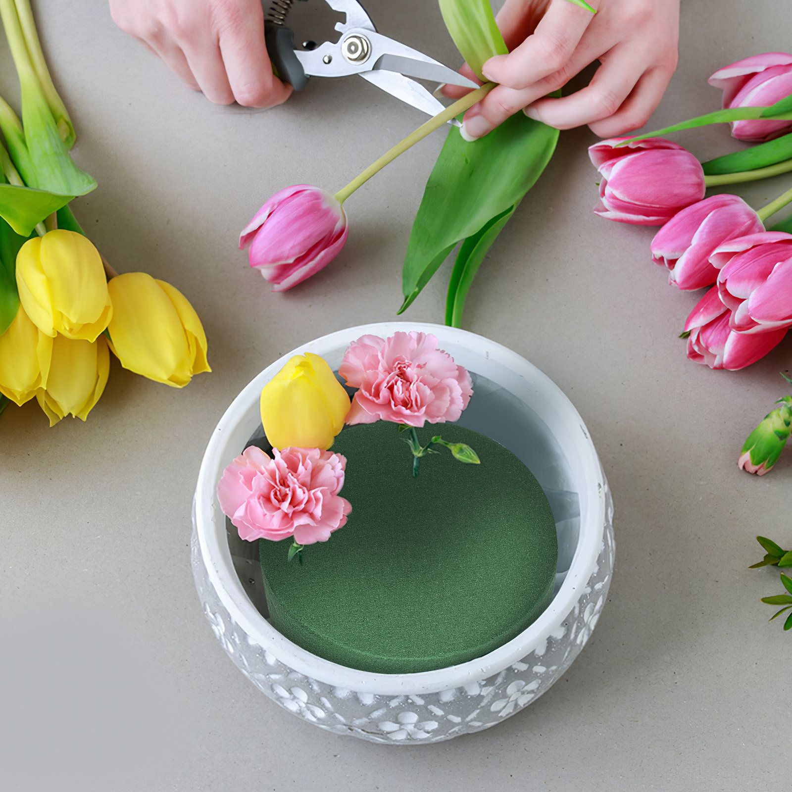 4Pcs Round Floral Foam Flower  - Florist Flower Supply 评论和价格