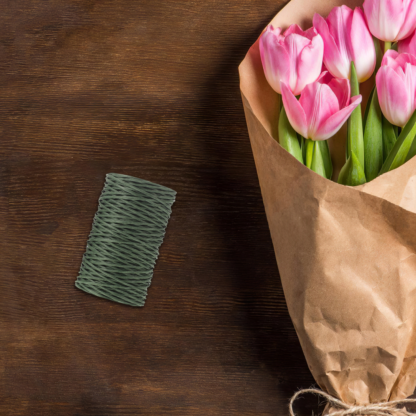 2 Rolls Paper Covered Wire for - Florist Flower Supply 评论和价格