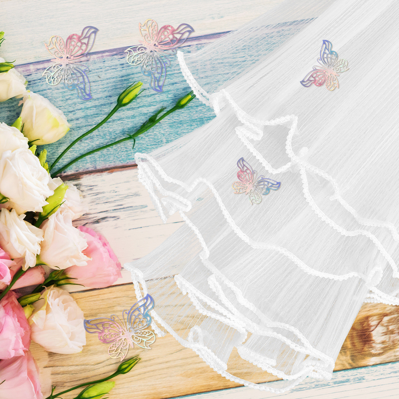 1Set Fresh Flower Bouquet Wrap - Florist Supply Ribbon 评论和价格