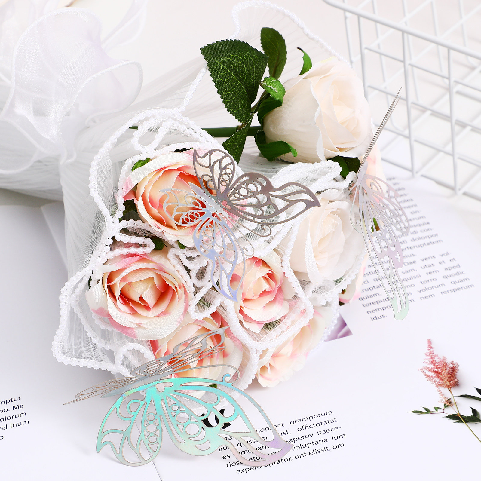 1Set Fresh Flower Bouquet Wrap - Florist Supply Ribbon 评论和价格