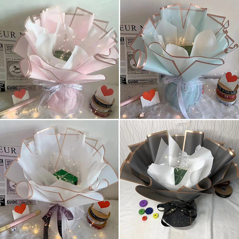 10pcs/set Waterproof Gold Bord - Florist Flower Supply 评论和价格