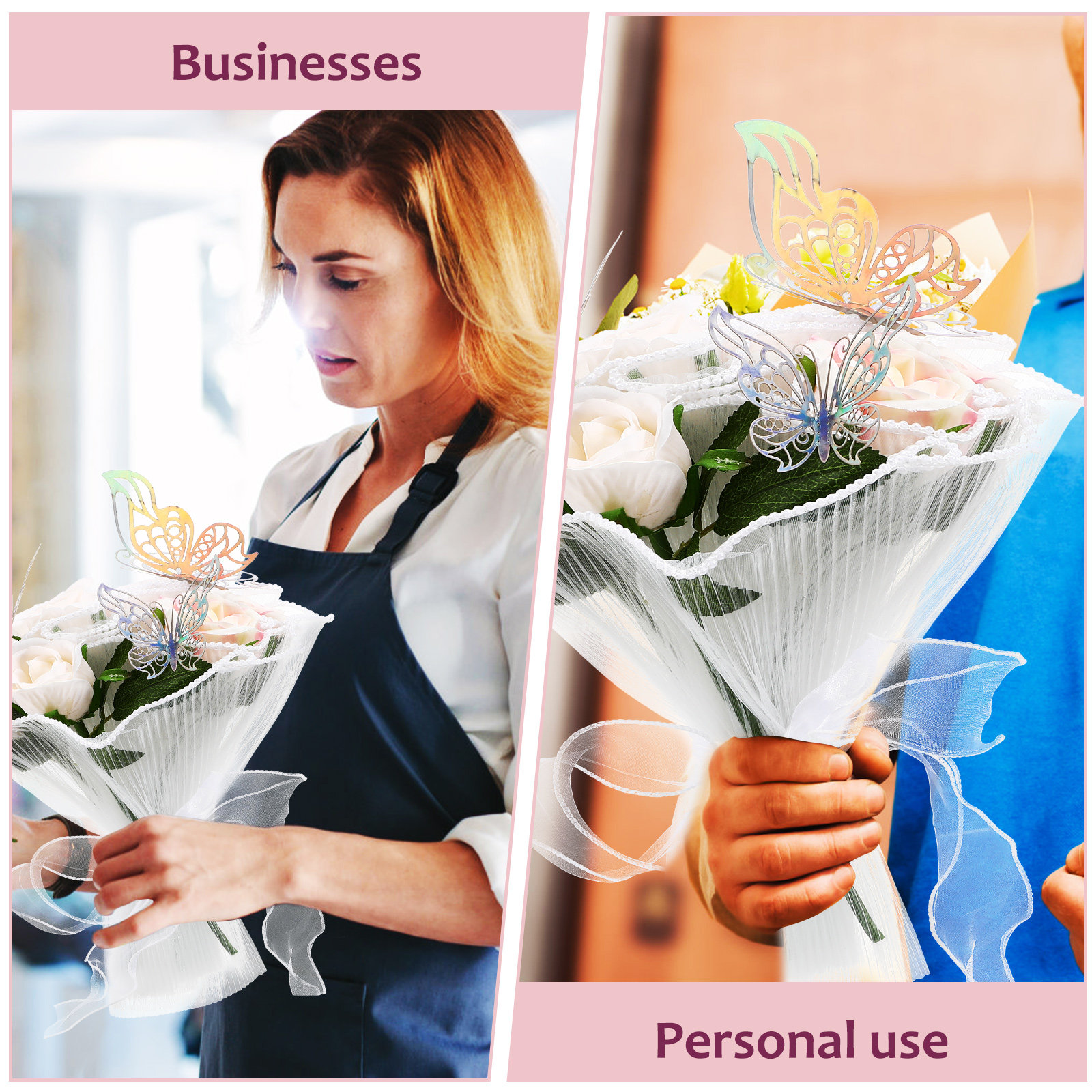 1Set Fresh Flower Bouquet Wrap - Florist Supply Ribbon 评论和价格