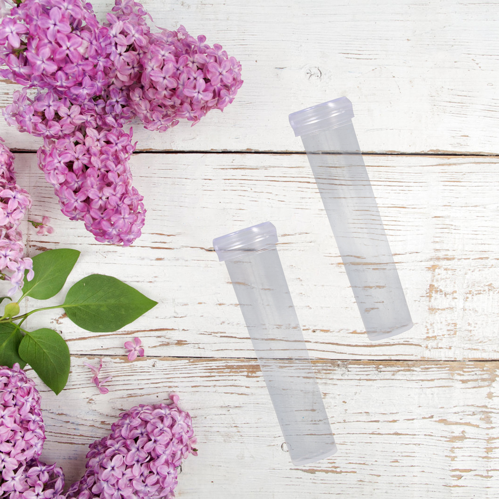 100Pcs Flower Tube Set Transpa - Florist Flower Supply 评论和价格