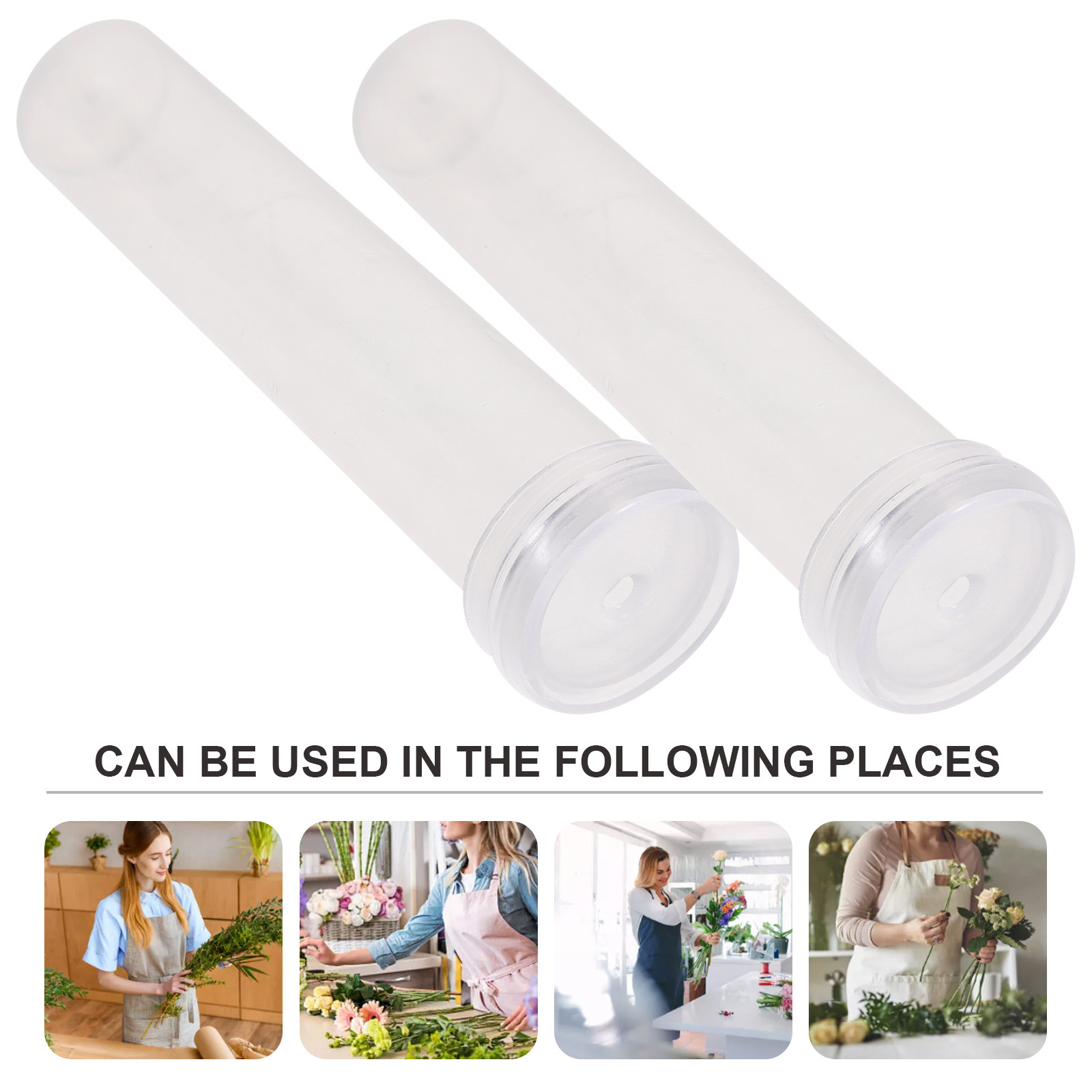 100Pcs Flower Tube Set Transpa - Florist Flower Supply 评论和价格